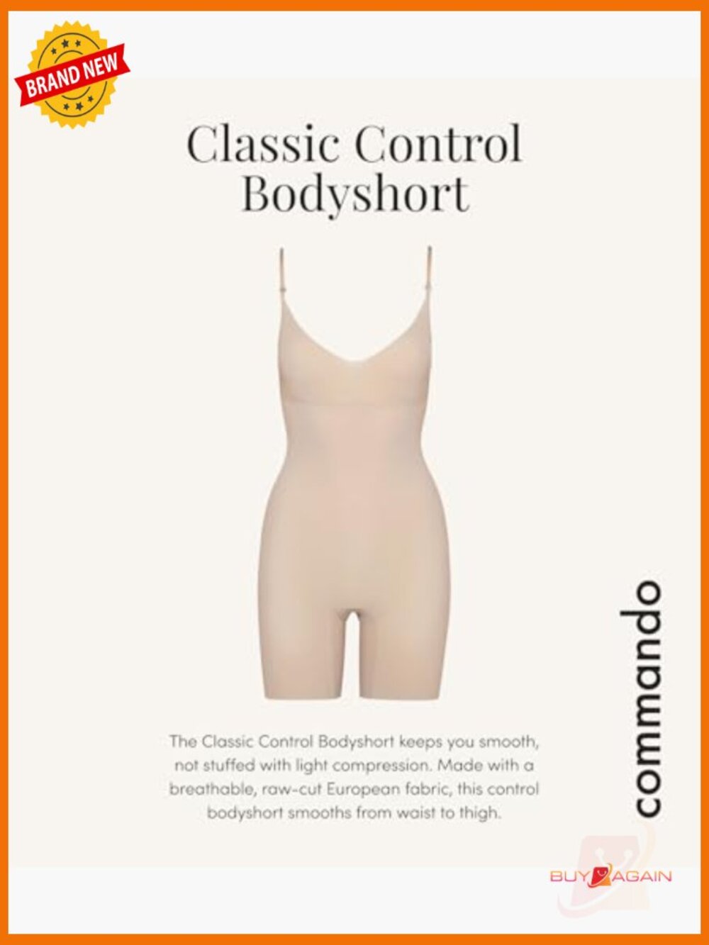 Classic Control Bodyshorts Size XS Smoothing Shapewear Nylon Elastane - Picture 4 of 6